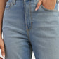 Women's Blue Ribcage Straight Fit High Rise Jeans - FrontDetails View