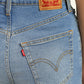 Women's Blue Ribcage Straight Fit High Rise Jeans - BackDetails View