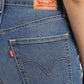 Women's Blue Ribcage Straight Fit High Rise Jeans - f9883d6e-6092-4178-8fbb-71fc3cdb59ae View