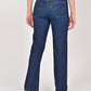 Women's Blue Ribcage Straight Fit High Rise Jeans - Back View