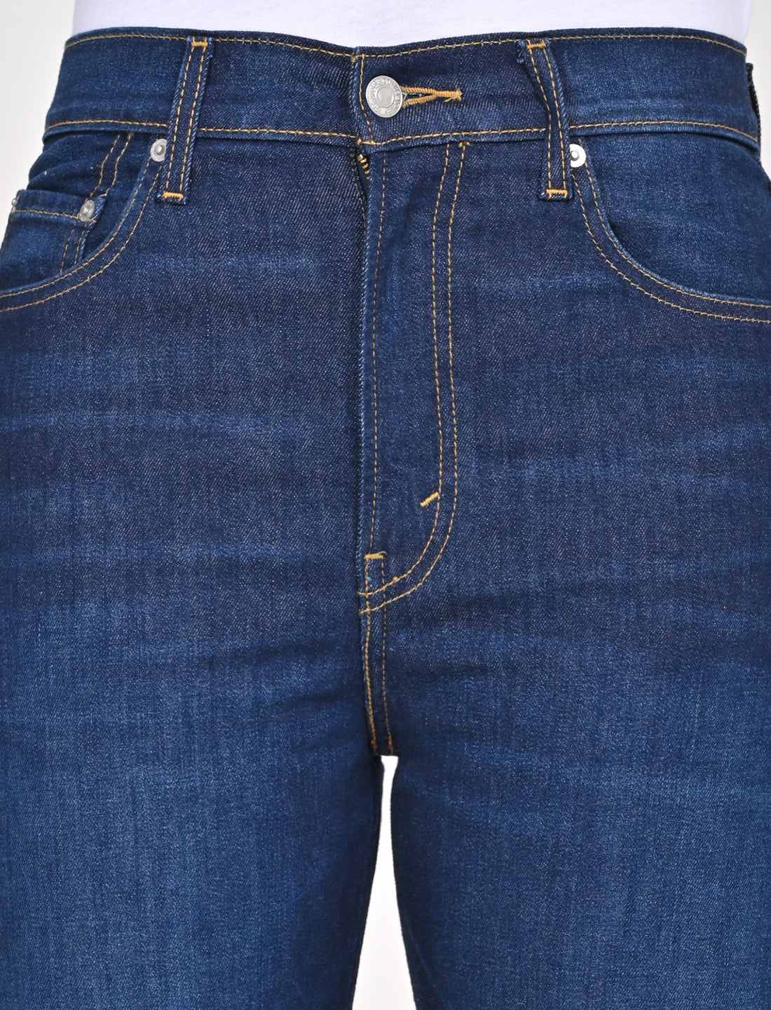 Women's Blue Ribcage Straight Fit High Rise Jeans - 20Detail View