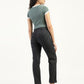Women's Black Ribcage Straight Fit High Rise Jeans - Back View