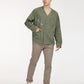 Men's Typographic Print Olive Jacket - lifestyle View