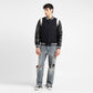 Men's Colorblock Navy Mandarin Collar Varsity Jacket - 7efc0286-1dd7-4d88-9df6-de3e285b944f View