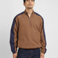Men's Brown High Neck Tailored Jacket - a335e8c0-7a7a-4d4d-87e4-20d12a3a15e9 View