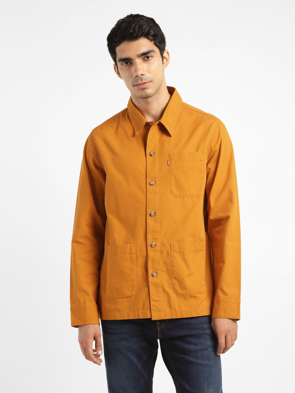 Men's Solid Full Sleeve Shacket - 96a0ed89-4fec-4078-a07e-53902795c81c View