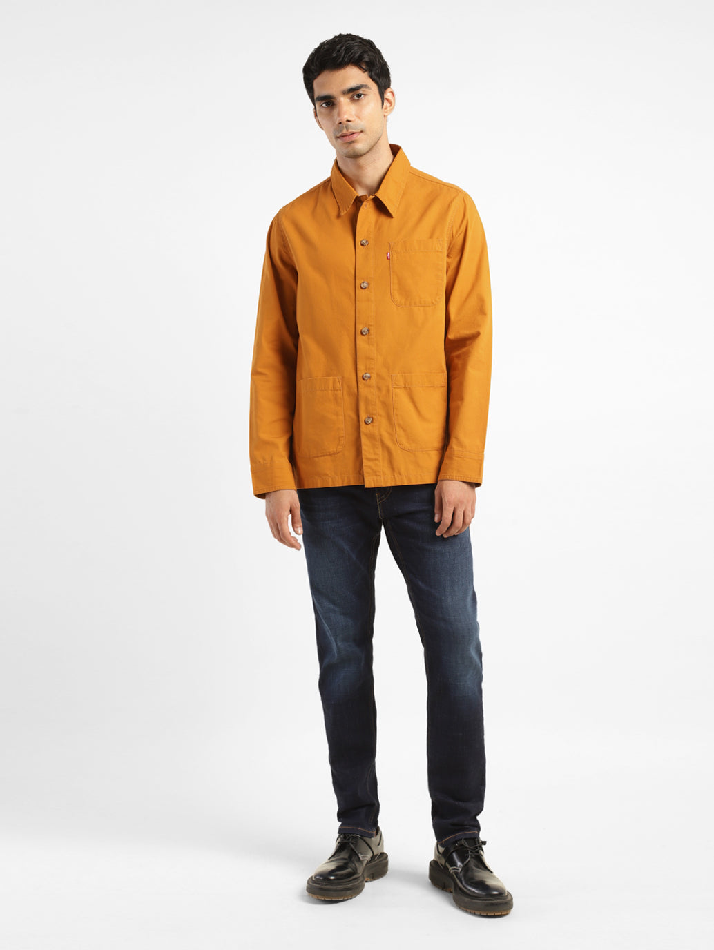 Men's Solid Full Sleeve Shacket - 6e684118-d114-42a1-89e4-3350b61b5d73 View