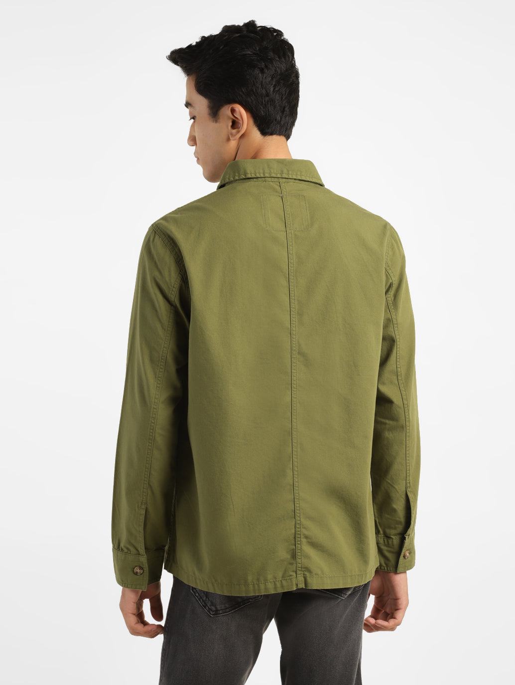 Men's Solid Full Sleeve Shacket - f0ab748c-1435-4a37-90da-61b56ececddd View