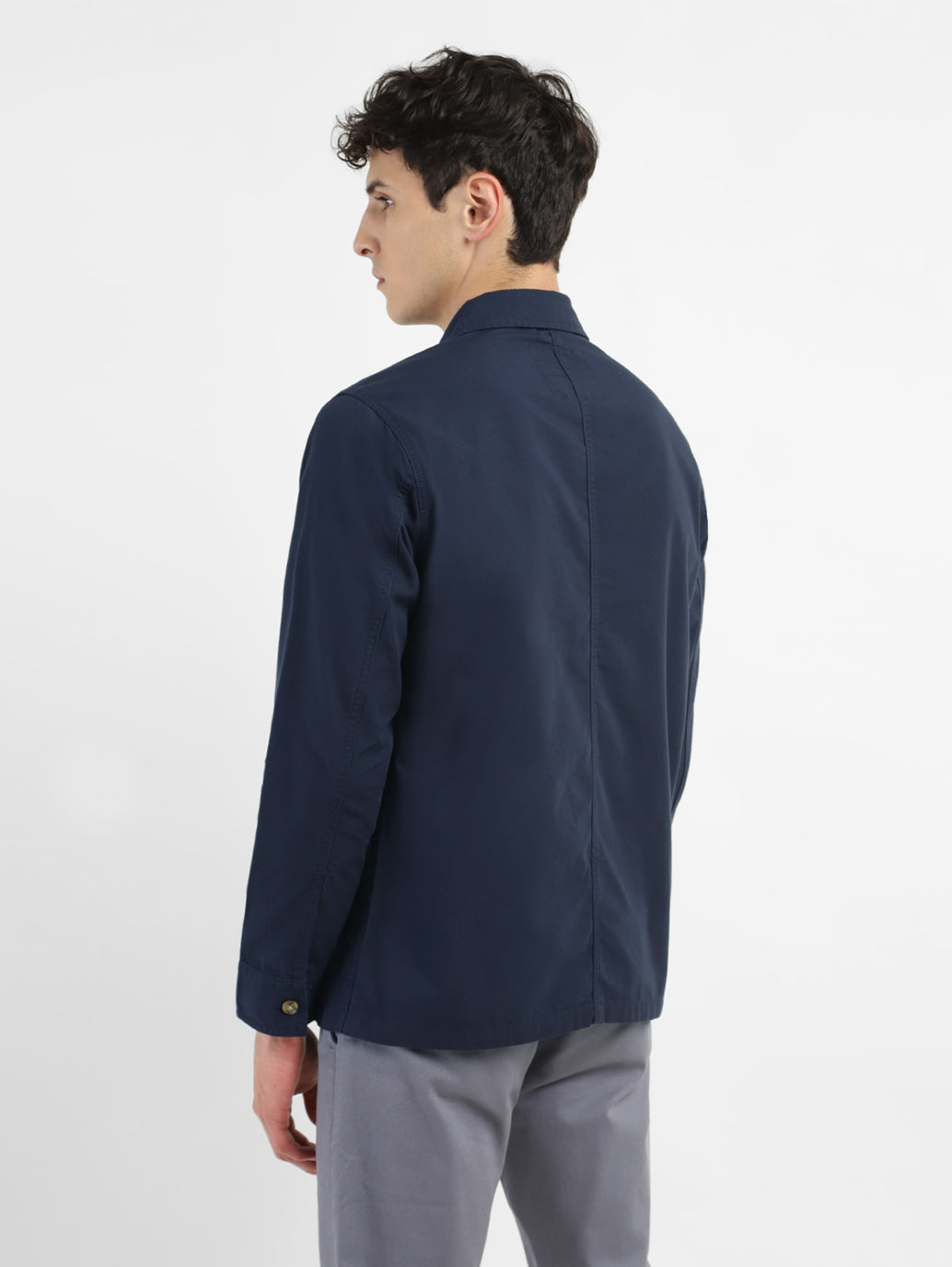 Men's Solid Full Sleeve Shacket - 10aa7dd3-b275-41c7-9f37-e2c4ce4fcff5 View
