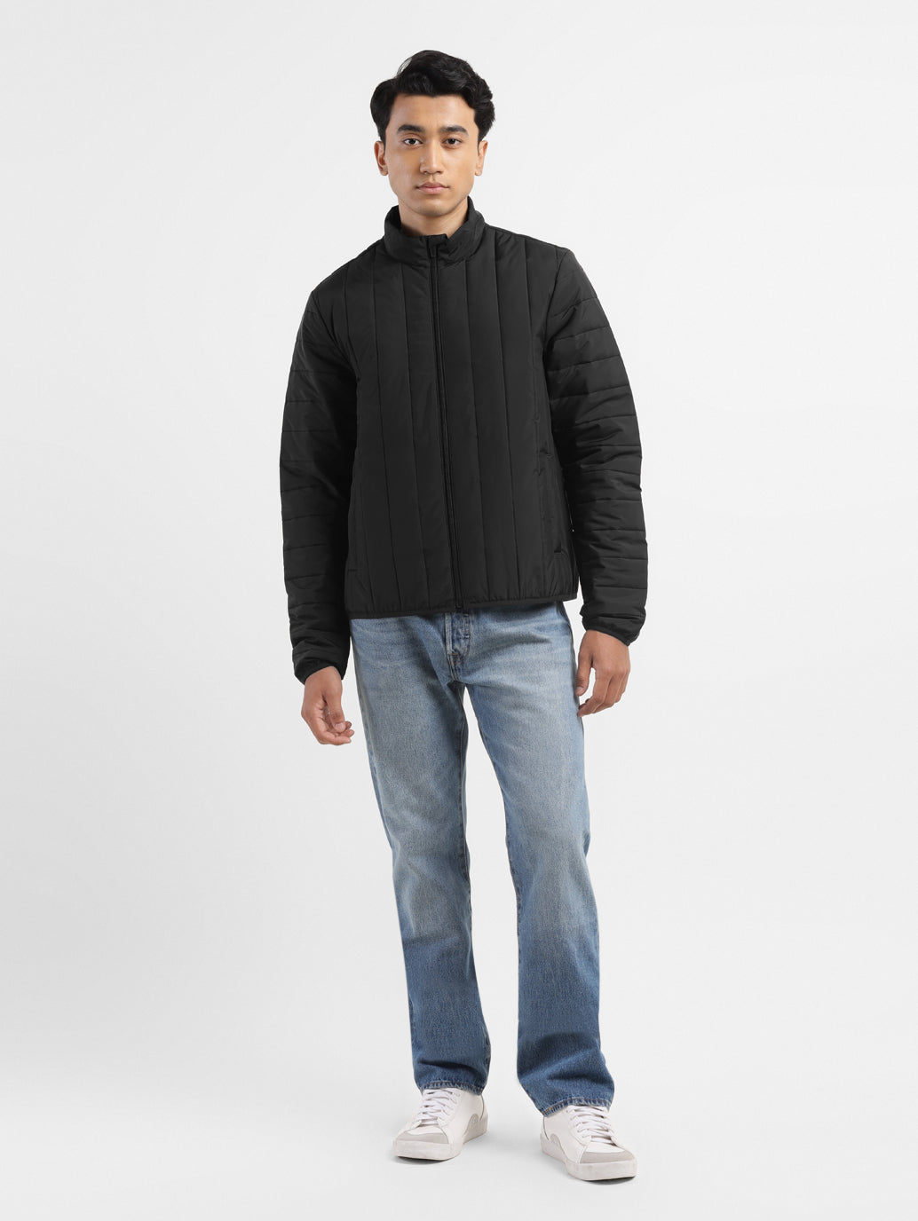 Men's Solid Padded Jacket - 3de9b384-b8ef-4ef9-9168-60b3b4371715 View