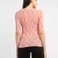 Women's Checked Crew Neck Top - 34aa9e84-285e-449e-8d0c-85c9d4945149 View