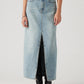 Women's Mid Rise Navy Loose Fit Skirt - Front View