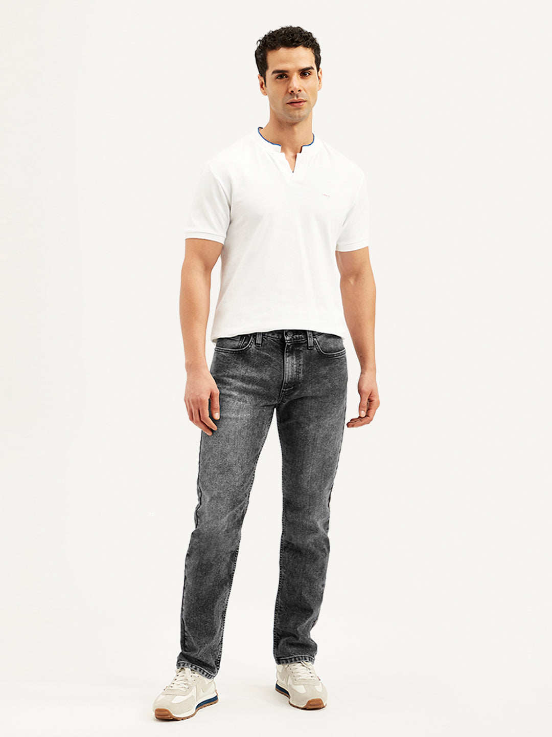 Men's 511 Grey Slim Fit Mid Rise Jeans - Front View