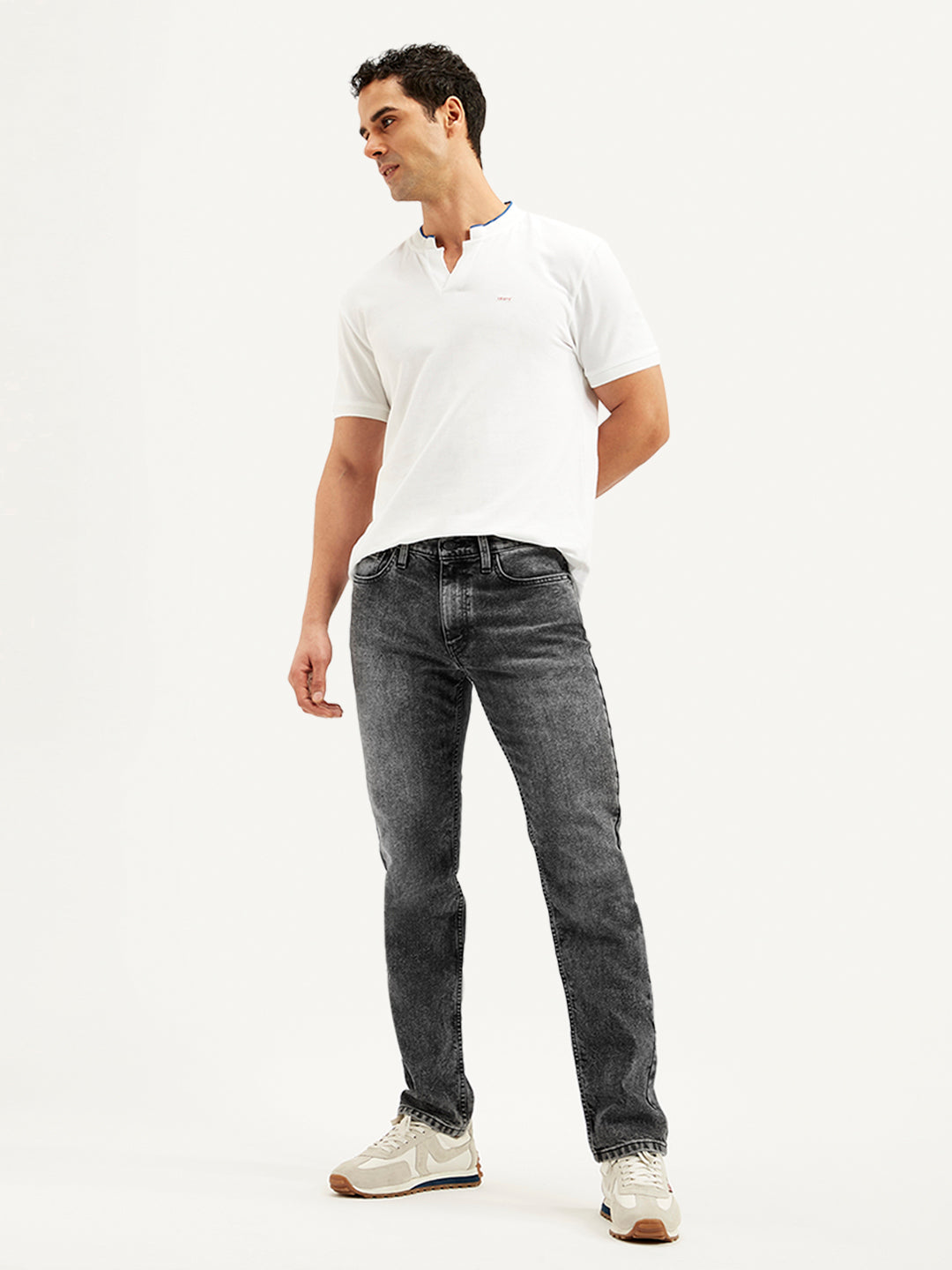 Men's 511 Grey Slim Fit Mid Rise Jeans - Styleshot View