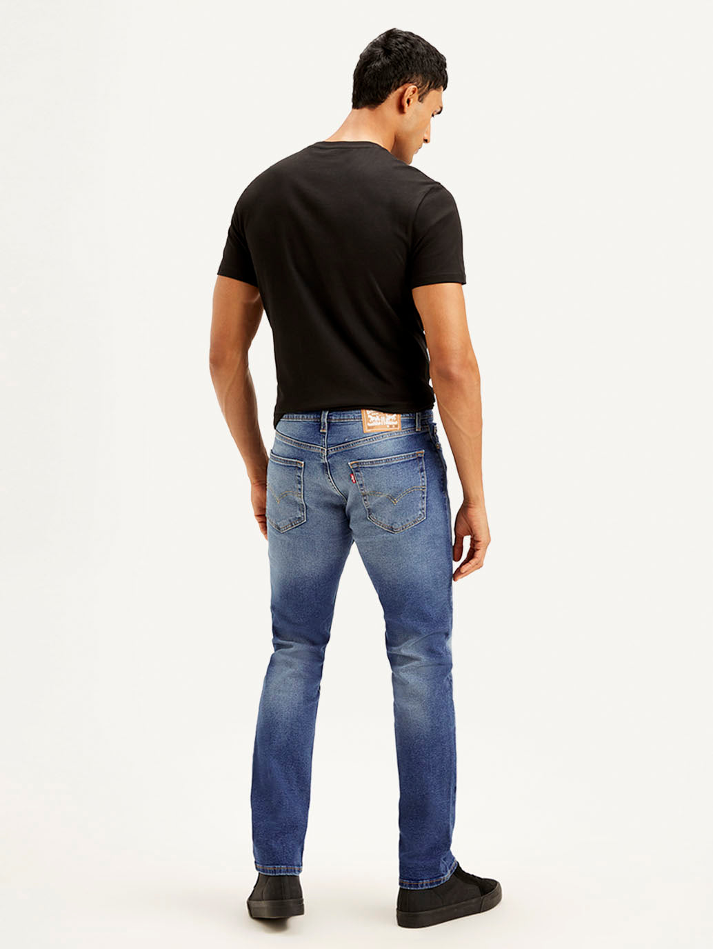 Men's 511 Blue Slim Fit Mid Rise Jeans - Back View