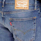 Men's 511 Blue Slim Fit Mid Rise Jeans - Detail View