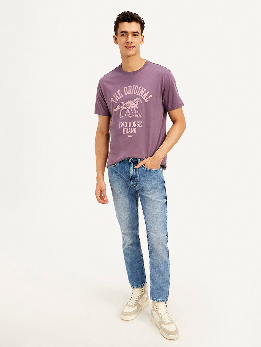 Men's 511 Blue Slim Fit Mid Rise Jeans - Front View