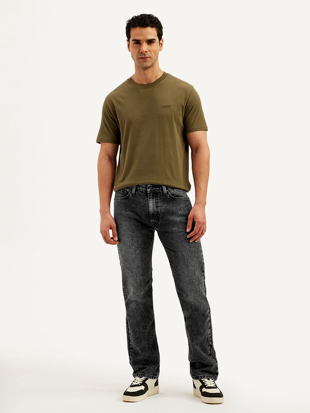 Men's 513 Charcoal Grey Slim Straight Fit Mid Rise Jeans - 20 View
