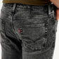 Men's 513 Charcoal Grey Slim Straight Fit Mid Rise Jeans - Detail View