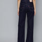 Women's Navy Blue Ribcage Straight Fit High Rise Jeans - 3 View