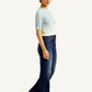 Women's Navy Blue Ribcage Straight Fit High Rise Jeans - Side View