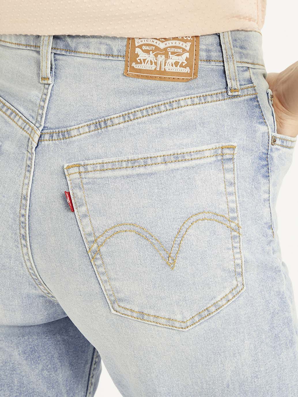Women's Blue Ribcage Straight Fit High Rise Jeans - 6485a01b-bd2b-4c2e-bf96-875f63f9c1a8 View