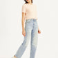 Women's Blue Ribcage Straight Fit High Rise Jeans - 7f7bd28a-55b1-479b-9194-2042e2b0d74c View