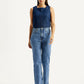 Women's Blue Ribcage Straight Fit High Rise Jeans - Front View