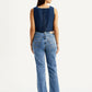 Women's Blue Ribcage Straight Fit High Rise Jeans - Back View