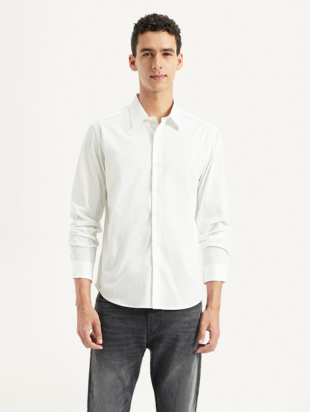 Men's Redloop Solid Slim Fit Shirt - 50fb684f-a28b-4bc0-aee6-d8b968928df6 View