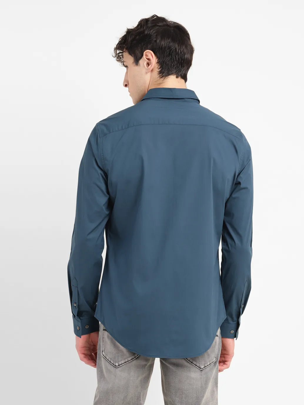Men's Redloop Solid Slim Fit Shirt - 72bf00f4-890c-4c6b-8fe1-d6889f3ed03c View