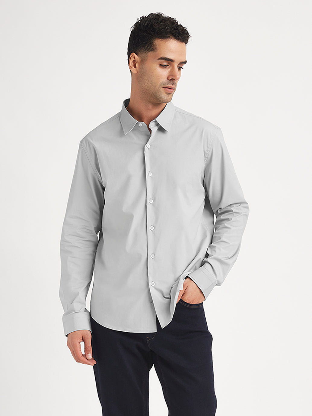 Men's Redloop Solid Slim Fit Shirt - 5a447ac5-1cf0-428a-8cf5-1f0624177c97 View