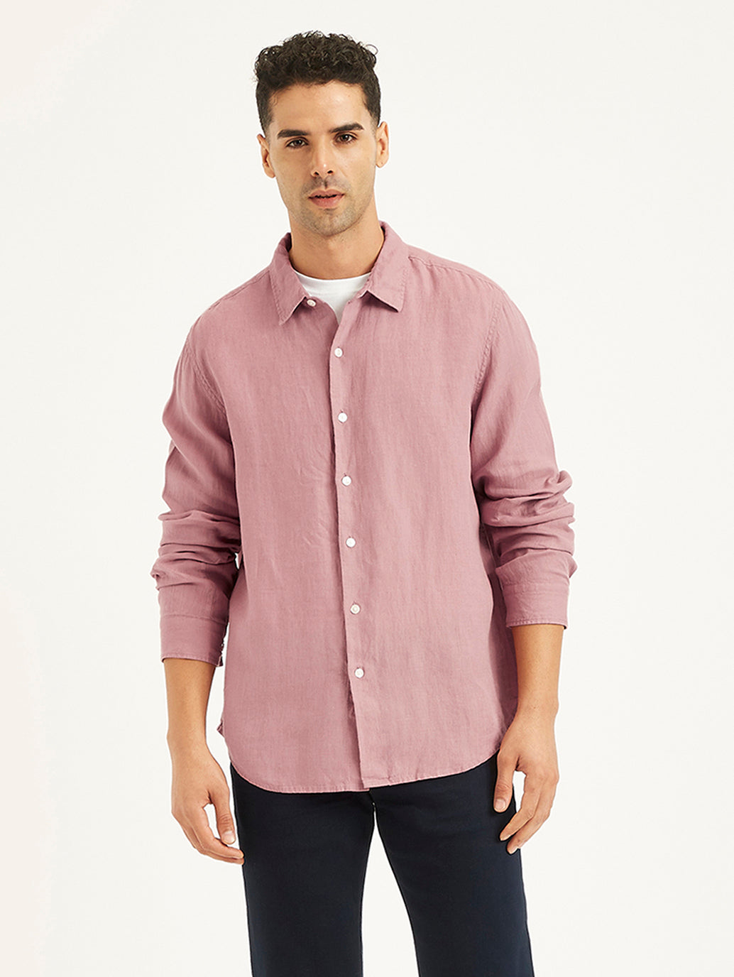 Men's Redloop Solid Slim Fit Shirt - ac5dc9d8-442b-4392-845f-464336dbbd4a View