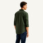 Men's Redloop Self Design Slim Fit Shirt - Back View