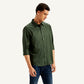 Men's Redloop Self Design Slim Fit Shirt - Side View