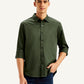Men's Redloop Solid Slim Fit Shirt - Front View