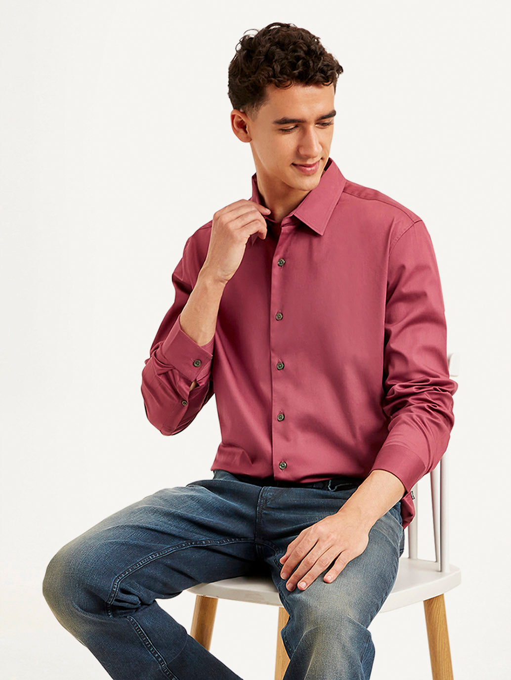 Men's Redloop Solid Slim Fit Shirt