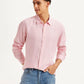 Men's Redloop Solid Slim Fit Linen Shirt - Styleshot View