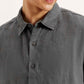 Men's Redloop Solid Slim Fit Linen Shirt - Detail View