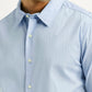 Men's Striped Light Blue Slim Fit Shirt - Detail View