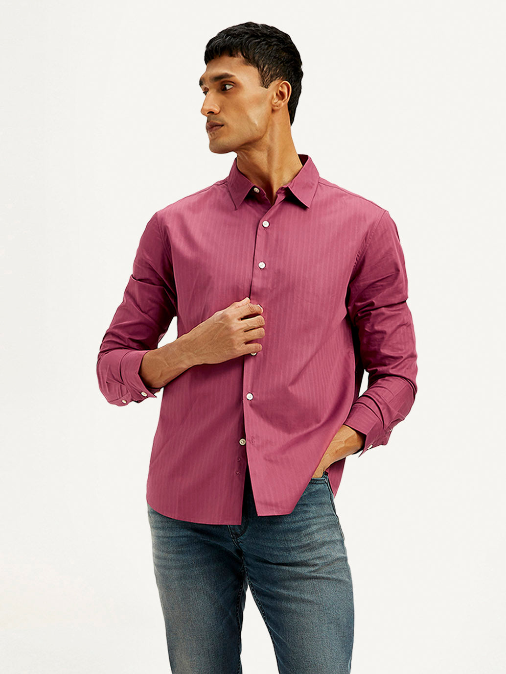 Men's Redloop Striped Slim Fit Shirt
