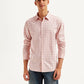 Men's Redloop Checkered Slim Fit Shirt - Front View