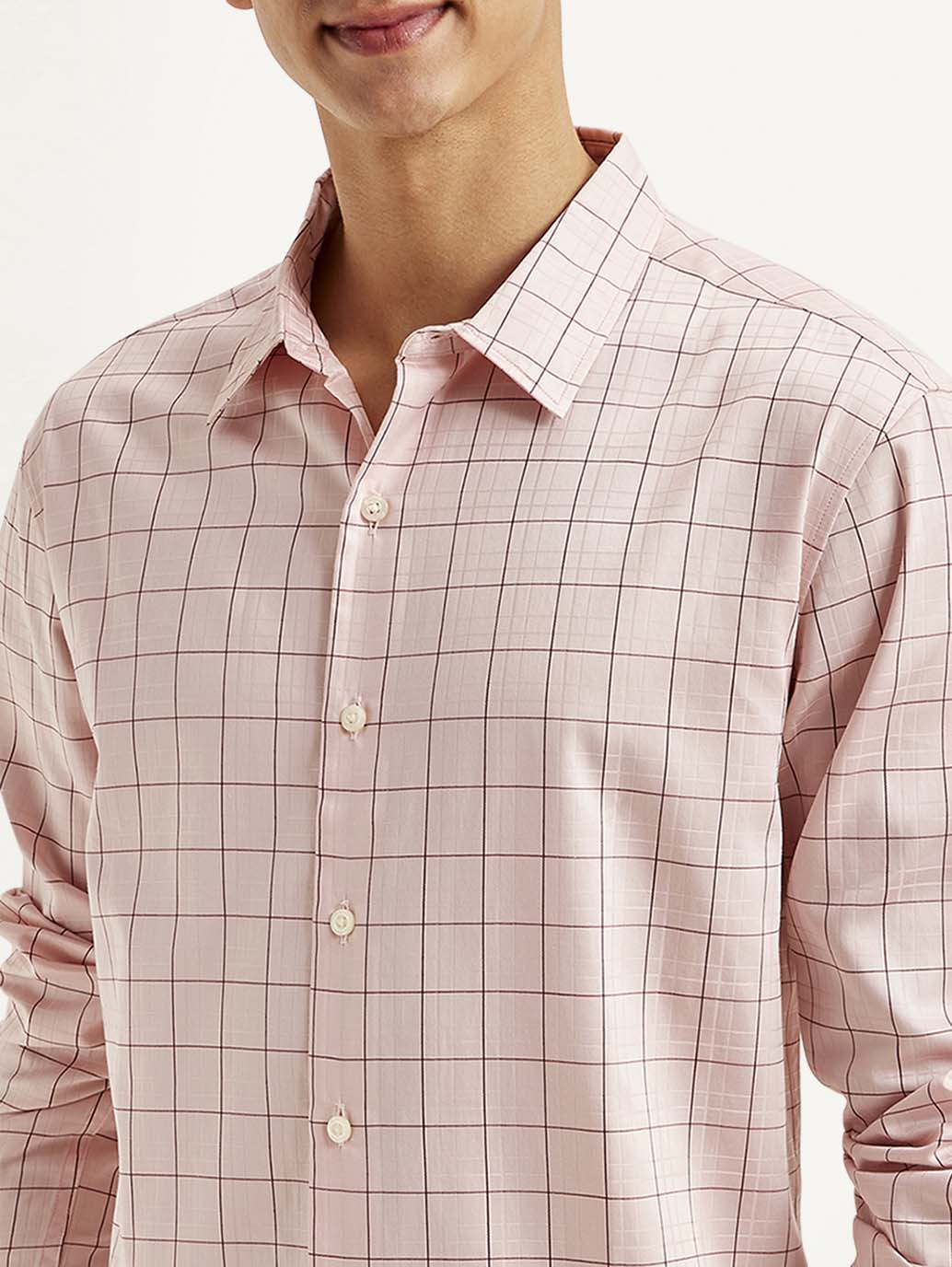 Men's Redloop Checkered Slim Fit Shirt - Detail View