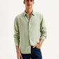 Men's Redloop Solid Slim Fit Linen Shirt - Styleshot View