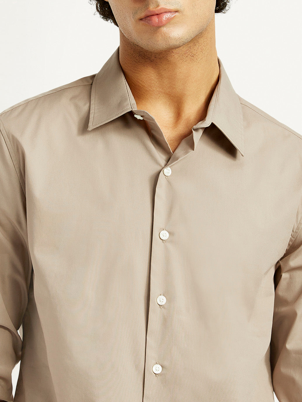 Men's Redloop Solid Slim Fit Shirt - Detail View