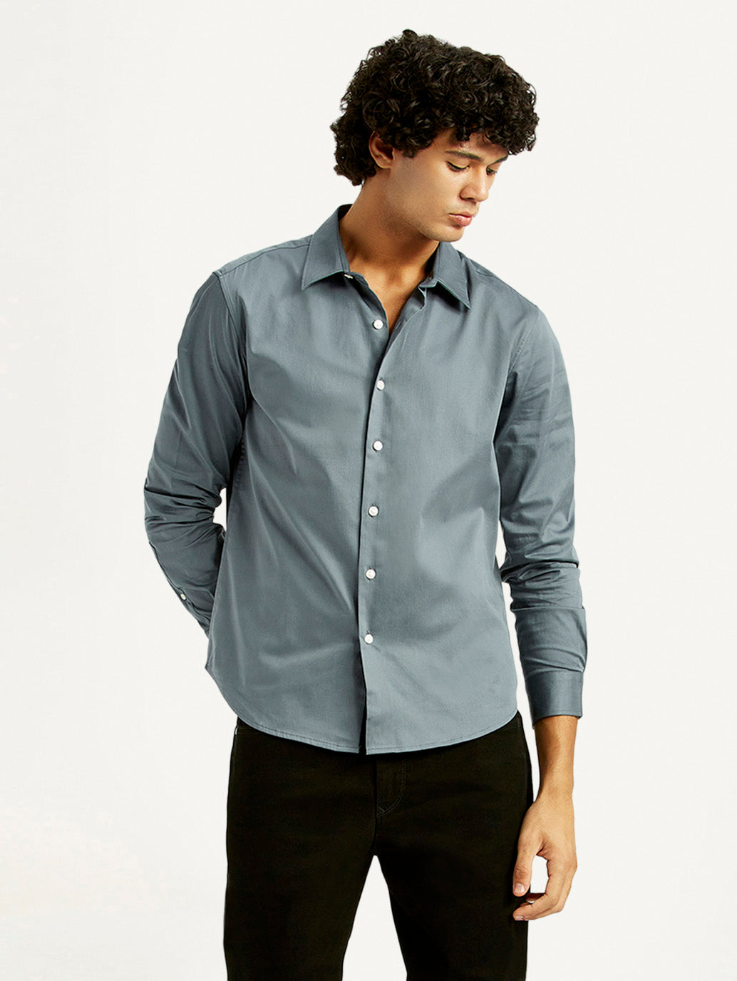Men's Redloop Solid Slim Fit Shirt - Styleshot View