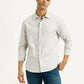 Men's Checkered White Slim Fit Shirt - Styleshot View
