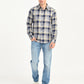 Men's Checkered Grey Slim Fit Shirt - 6 View