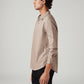 Men's Solid Beige Slim Fit Shirt - c7459a86-a7a0-44fa-a1e7-7bb6d56fddc0 View