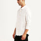 Men's Pin Stripes White Slim Fit Shirt - da54bb32-da25-437e-b519-0a2c1c4e2fd4 View